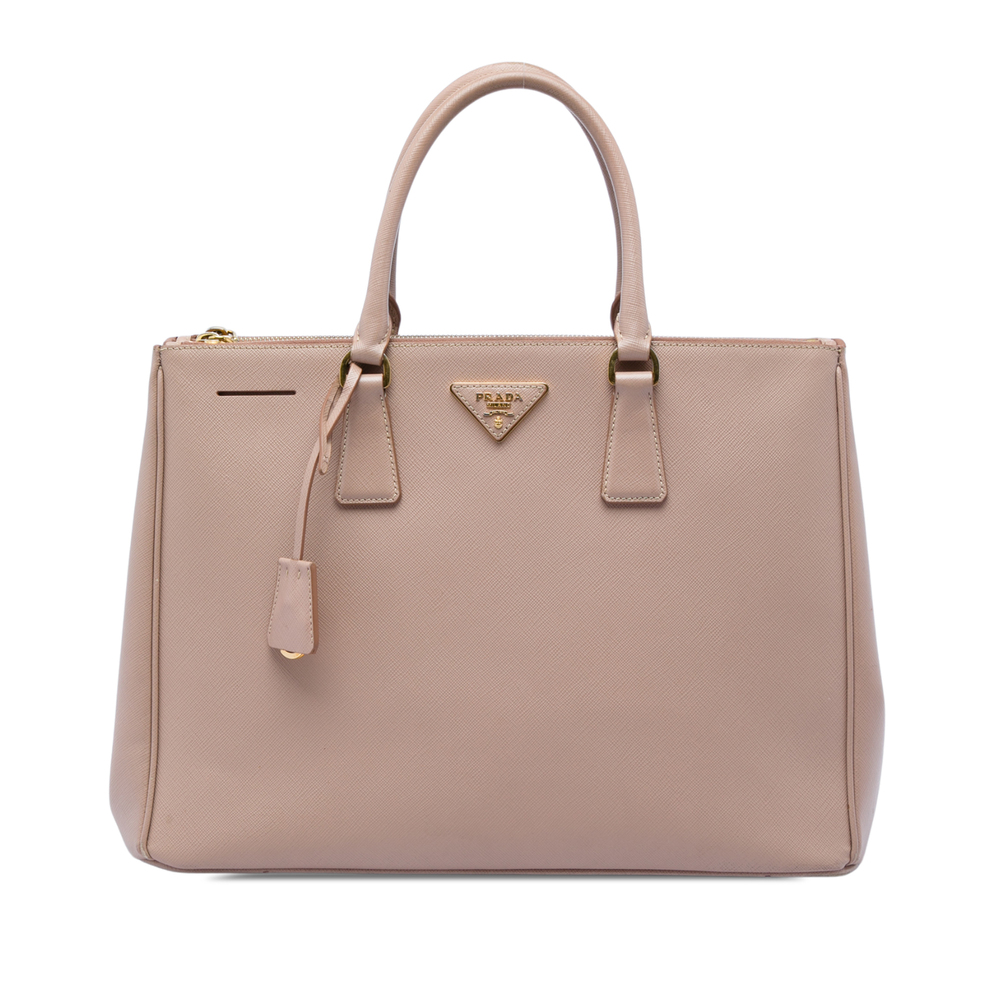 Pre-Loved Prada Large Saffiano Lux Galleria Double Zip Satchel
